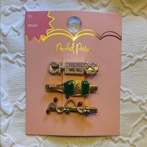 Packed Party Cheers Clips - Gold and Green